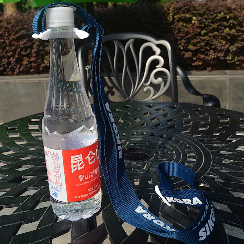 High quality cheap custom polyester adjustable water bottle neck lanyard