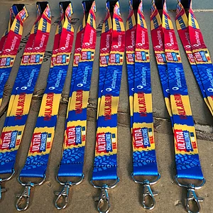 Polyester customized no minimum order heat transfer printing lanyard for promotion