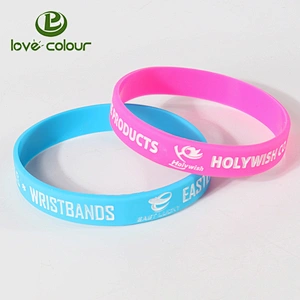 Debossed and printing concert silicone event wristband with custom logo