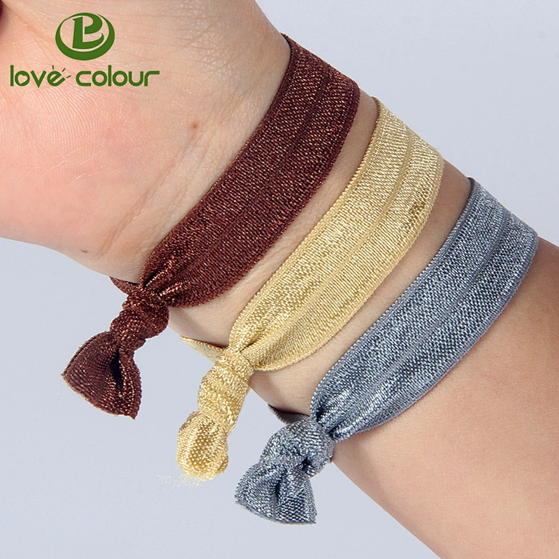 Customized Logo Decorative Girl Elastic Hair Ties for Wholesale