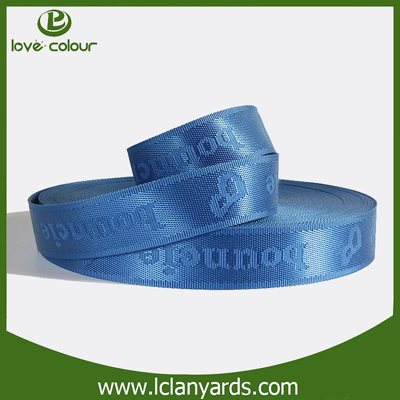 Good quality Jacquard tape nylon webbing with custom logo