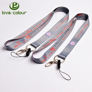 Custom fashion soft polyester lanyard strap for cellphone