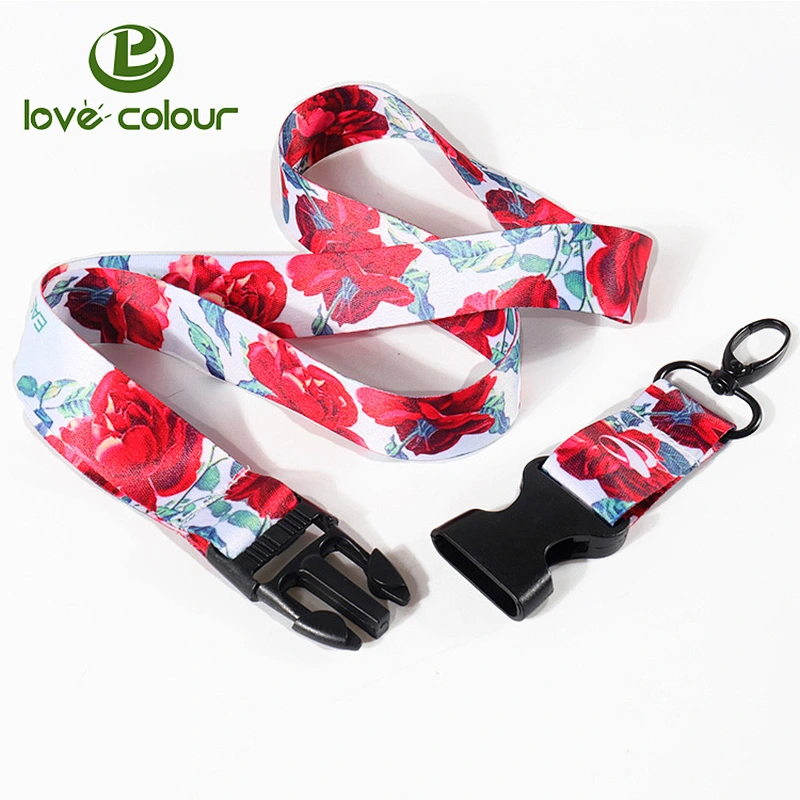 Factoey custom polyester breakaway lanyard keychain strap