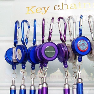 Name Badges Holders Retractable Reel with Keychain