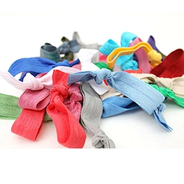 Wholesale Polyester Hair Ties Ponytail Holders Elastic Ribbon Band