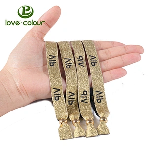 Customized Disposable Polyester Fabric Wrist Bands For One Time Use