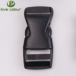 Different Size Wholesale Black Plastic Flat Side Release Buckle For Lanyard