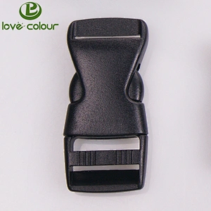 Different Size Wholesale Black Plastic Flat Side Release Buckle For Lanyard
