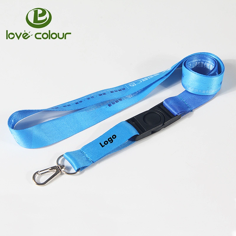 Custom full color printing polyester lanyard strap with client logo