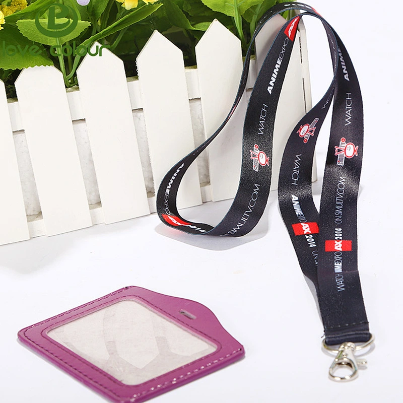 Custom beautiful printed polyester sublimation lanyards with badge holder