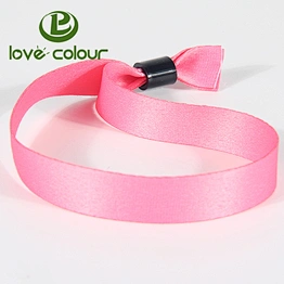 Custom full color polyester pink blank wristband