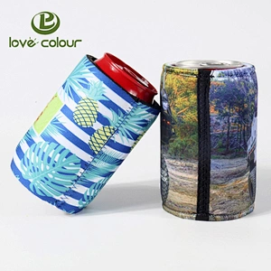 Custom foldable neoprene beer can cooler sleeve / printing logo stubby holder