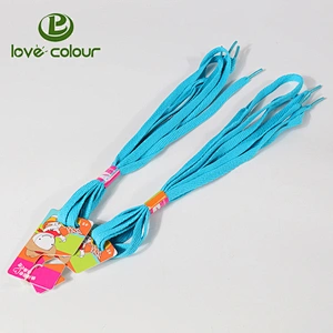 Wholesale solid color polyester flat shoelaces for promotional gift