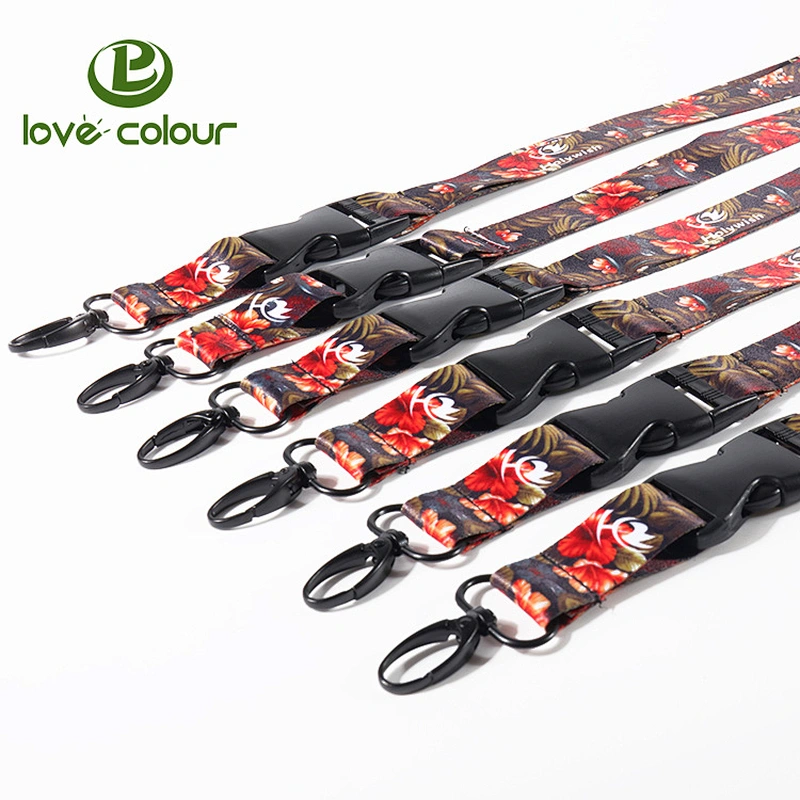 Custom ID Badge Holder Polyester Neck Lanyard Strap for office employees
