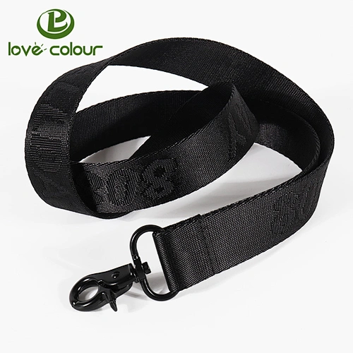 High quality heavy duty woven nylon lanyard with debossed logo