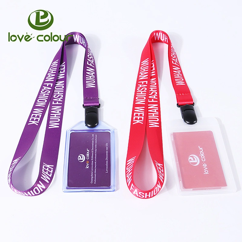 New product custom polyester neck lanyard string with id card holder