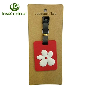 Custom Cartoon Soft Silicone Rubber Pvc Bag Shape Luggage Tags