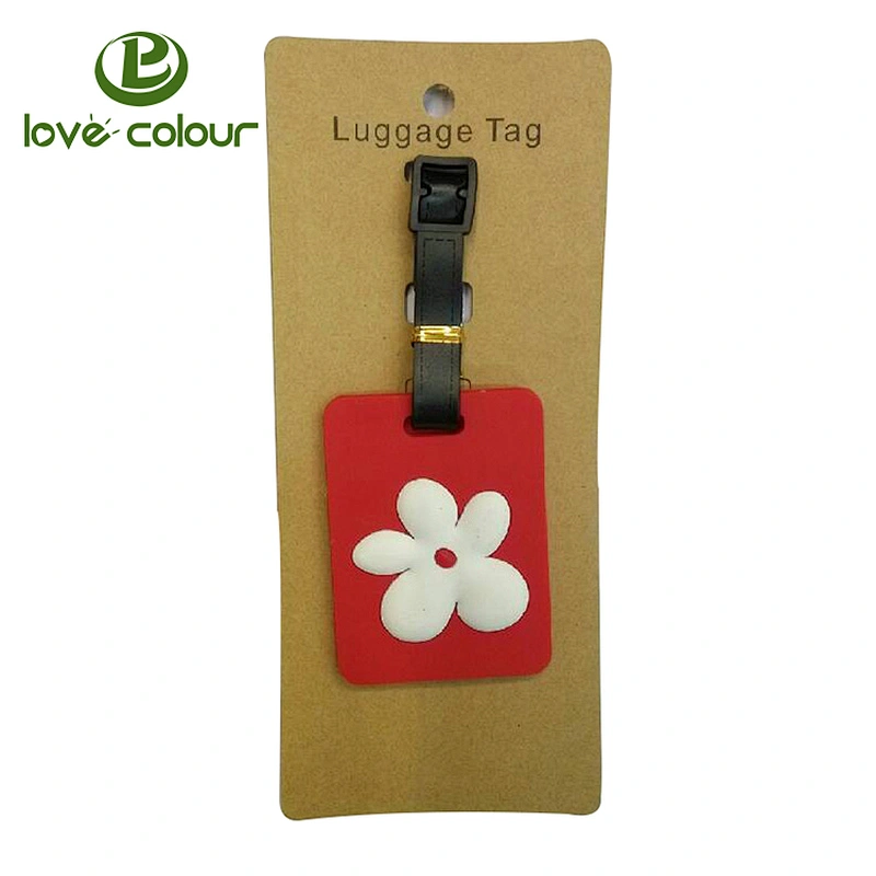 Custom Cartoon Soft Silicone Rubber Pvc Bag Shape Luggage Tags