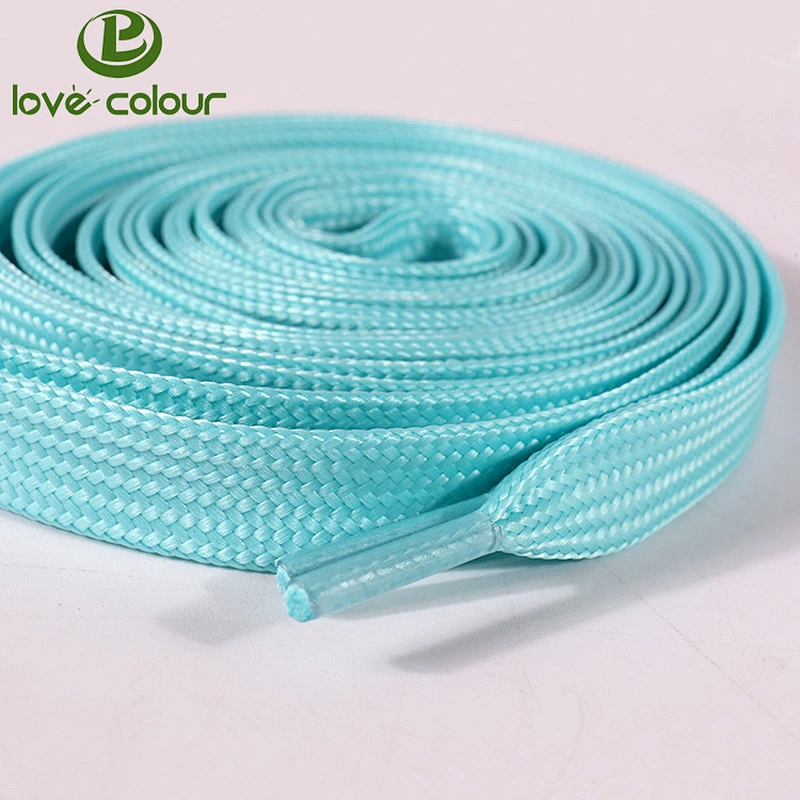 Custom Logo Polyester Flat Tubular Shoelaces