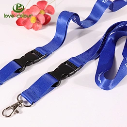 Custom Polyester Advertising Lanyard Strap with Plastic Breakaway Buckle