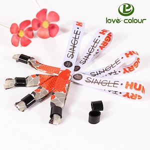 Promotional festival item custom sublimation printing fabric bracelet/wristbands for sale