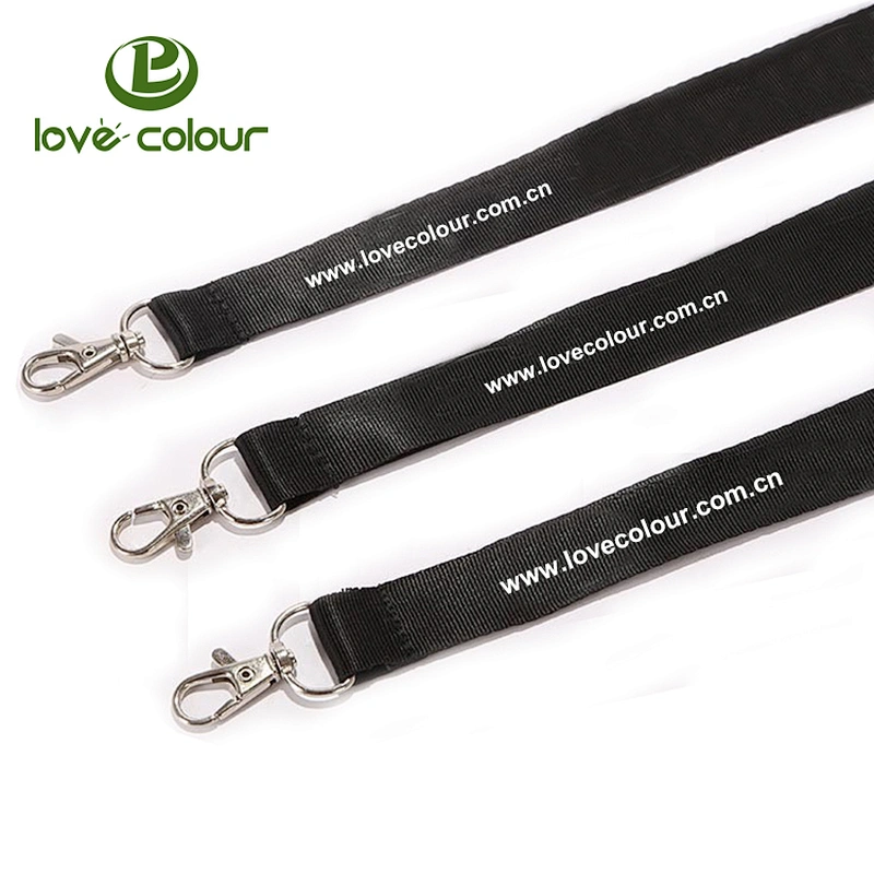 Custom Eco-friendly Silk Screen Printing Flat Lanyard Strap With Release Buckle