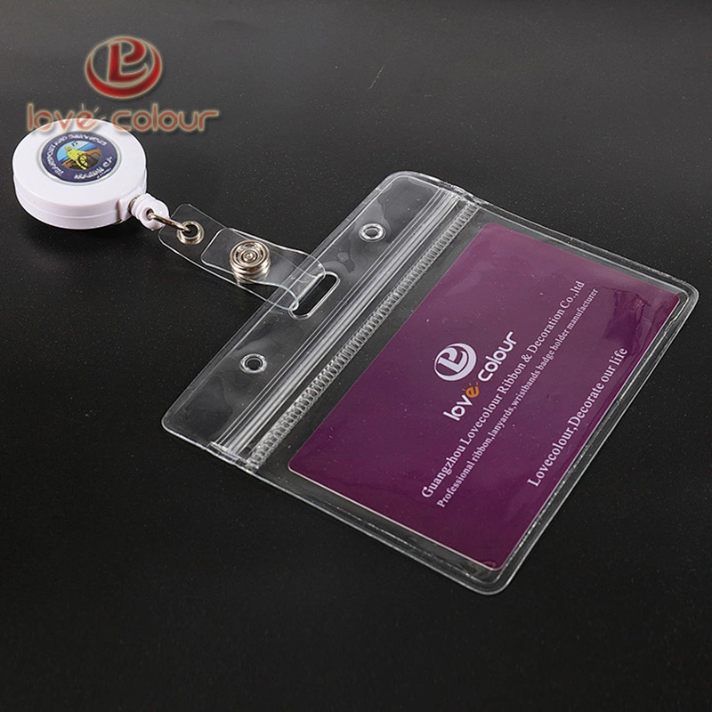Cheap Prices pvc ID card holder with badge reel