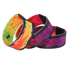Cheap custom logo 100% polyester elastic wristband