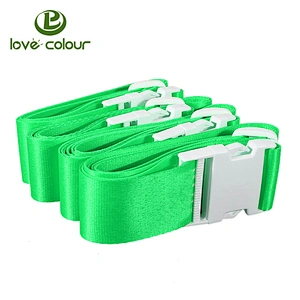 Custom strong sublimation printing luggage belt strap with plastic release buckle