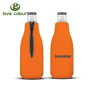 Custom blank solid color neoprene bottle holder sleeve