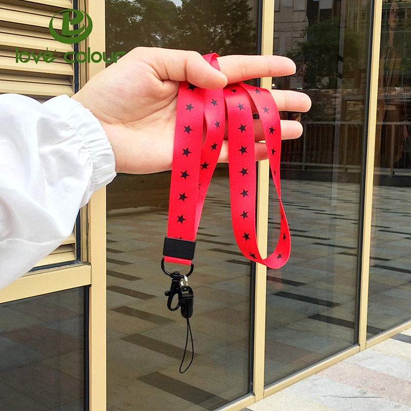 Custom Cell Phone Rope Polyester Cartoon Lanyard Printing Strap