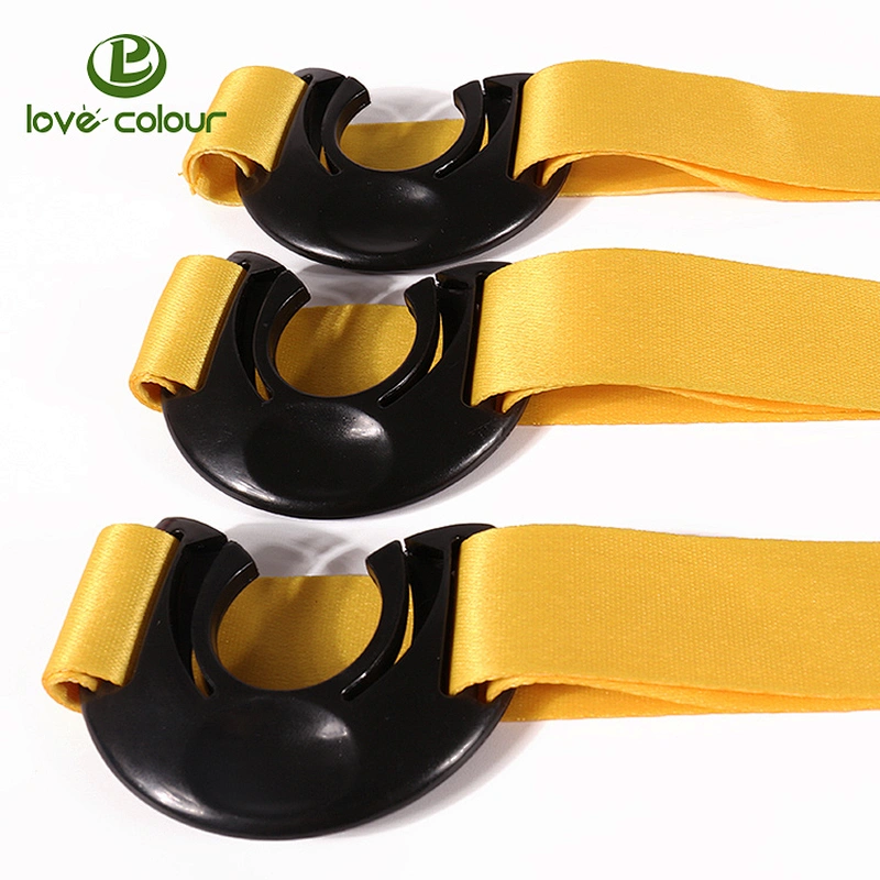 Custom polyester drinking water bottle holder lanyard in yellow color