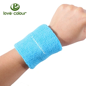 Factory custom running sweatband terry cotton wristband