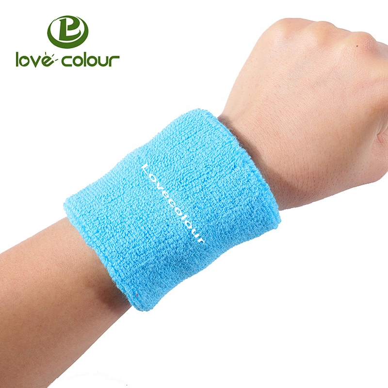 Factory custom running sweatband terry cotton wristband