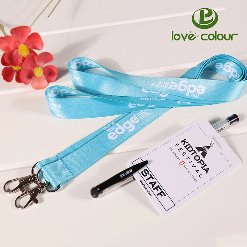 Custom full color printing ID card holder neck strap lanyard