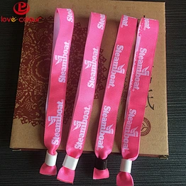 Handicraft of polyester woven wristbands for wedding favors wholesale