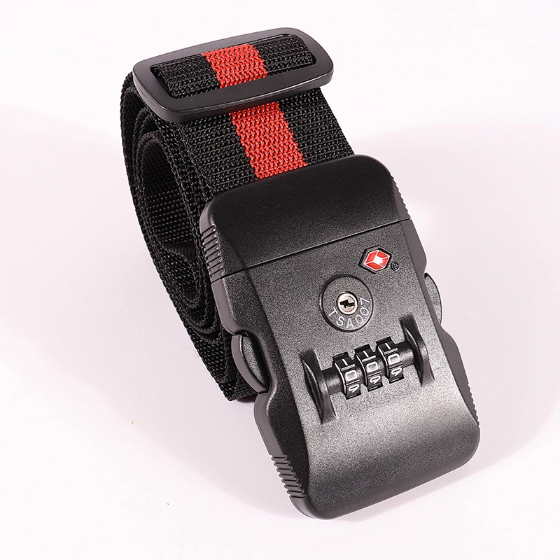 Personalized Custom Luggage Straps / Security Adjustable Polyester TSA Lock Luggage Belt