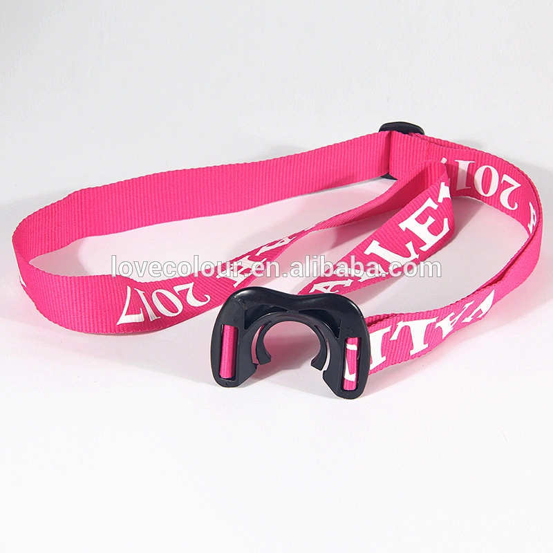 Custom 100% polyester printed drink bottle holder lanyard strap