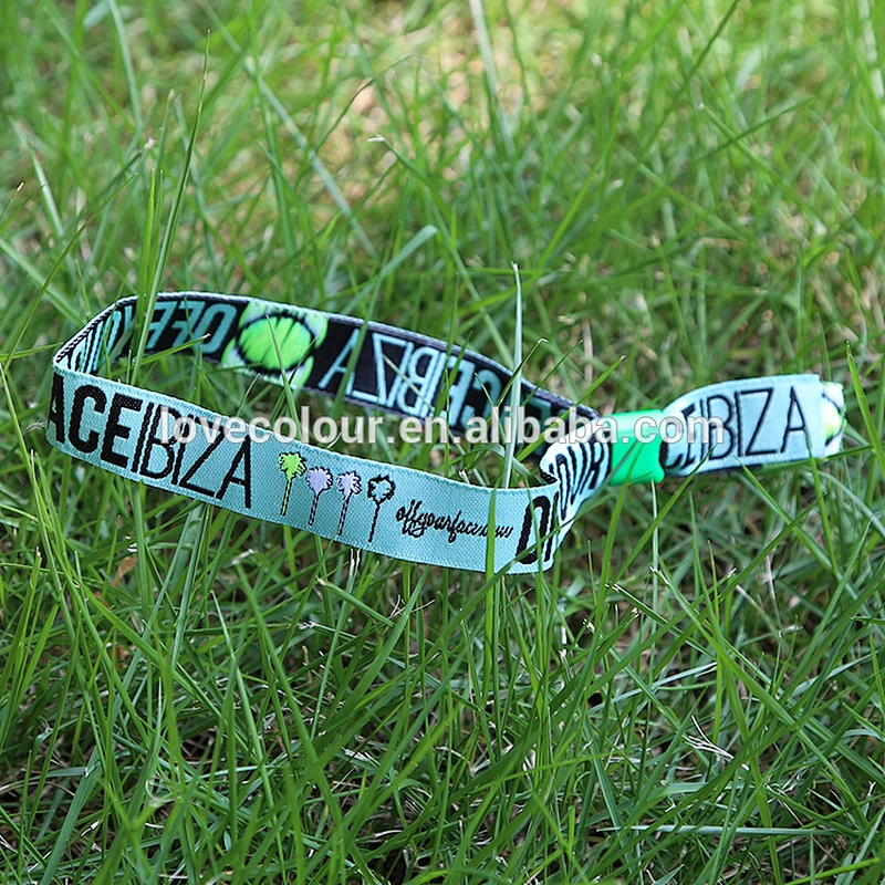 High secure customized fabric concert durable cheap wristbands