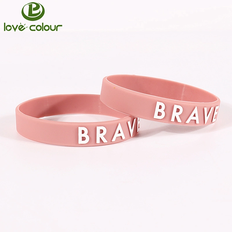 Custom engraved silicone bracelet colorful rubber wrist bands