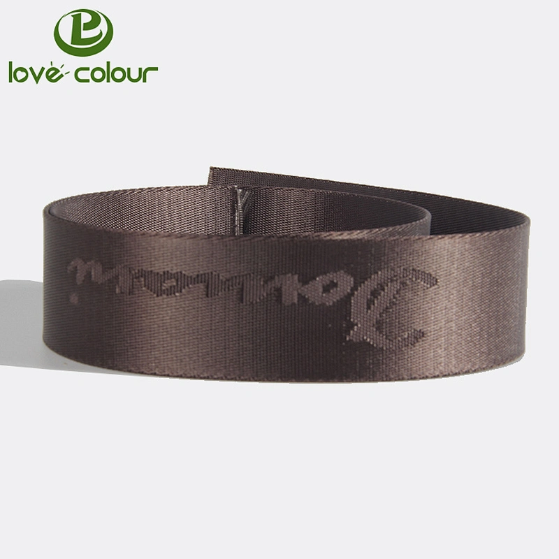 Guangzhou manufacturer direct sale polyester webbing/Woven webbing strap with custom logo