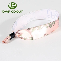 Beautiful Polyester Multi-colors Print Wristbands / Bracelets with Lock