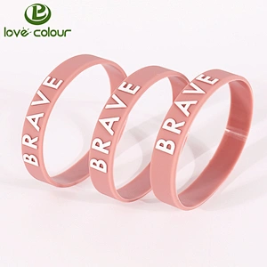 Bulk cheap embossed bracelet/customized silicone rubber wristband