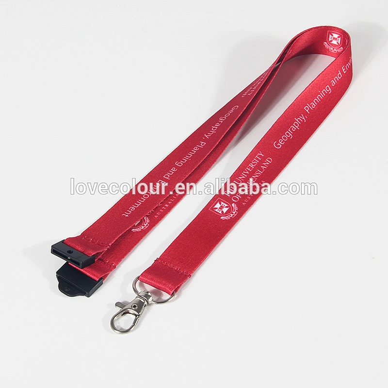 Custom heat transfer printing logo sublimation lanyard roll with safety buckle