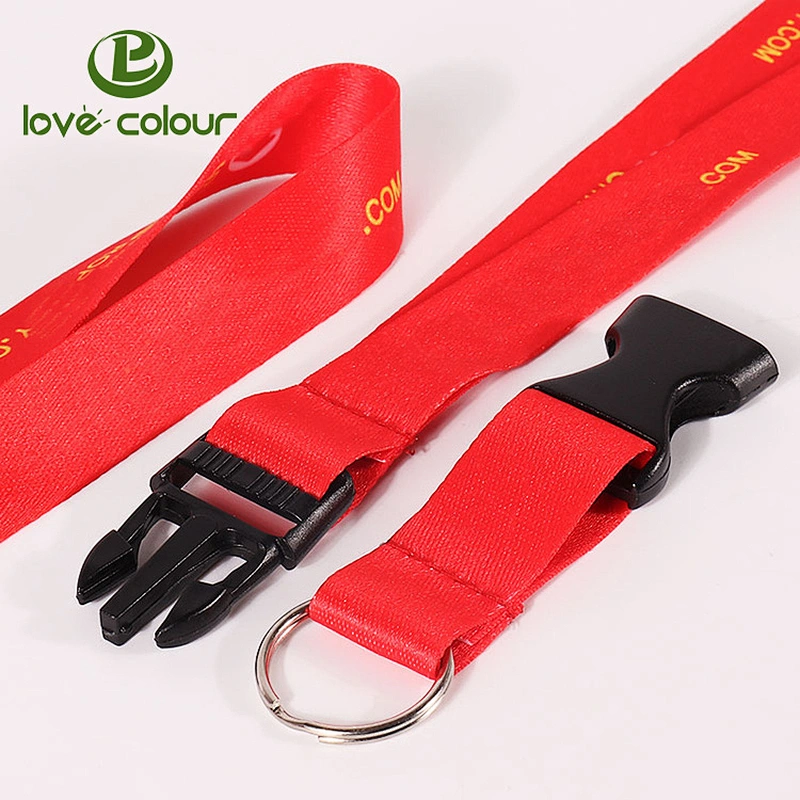 High quality custom polyester print keychain lanyard for wholesale