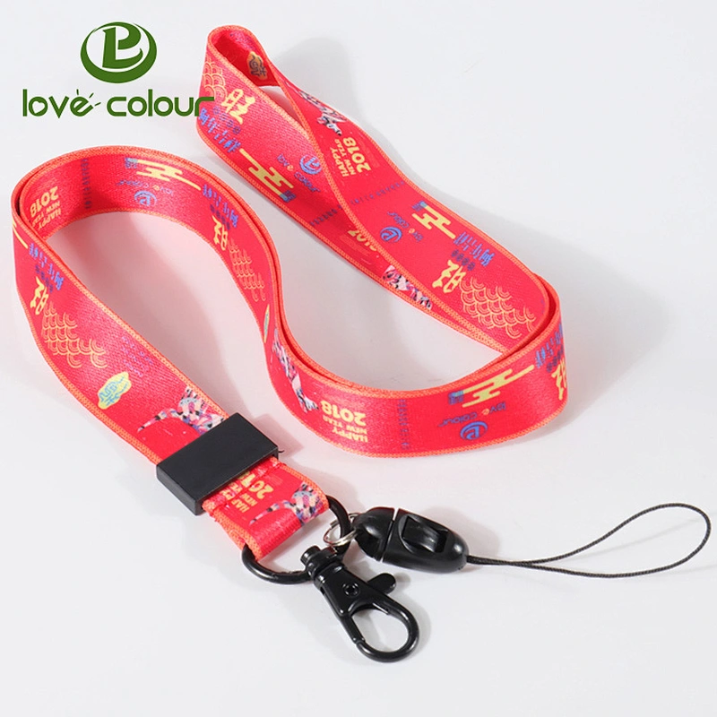 Custom Fashion Mobile Phone Security Polyester Printing Lanyard Strap