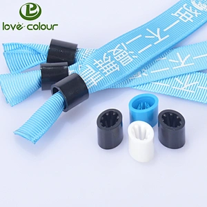 Different Color Plastic Slide Closure Buckle Lock Clasp For Event Fabric Wristbands