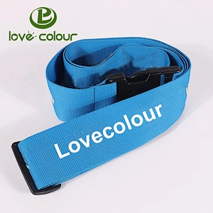 Multi Color Polyester Adjustable Lockable Luggage Strap Belt