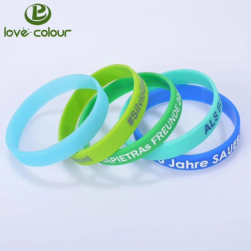 Free sample custom silicone wristbands wholesale Unisex cool rubber bracelets