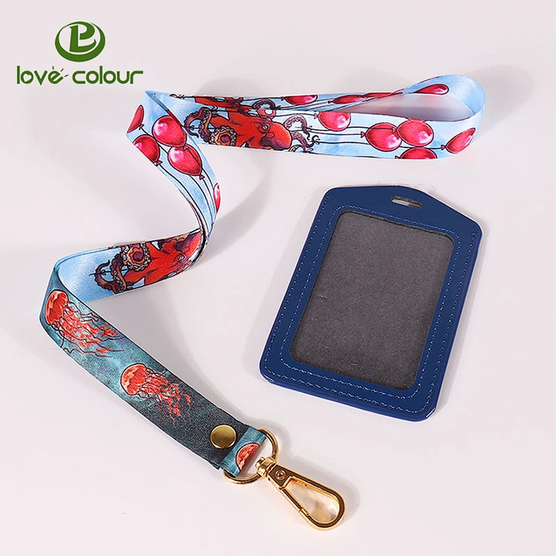 Cheap custom polyester printing card holder neck ribbon